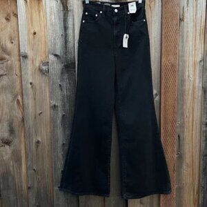 Levi's Premium High Loose Flare Trainwreck Black Jeans